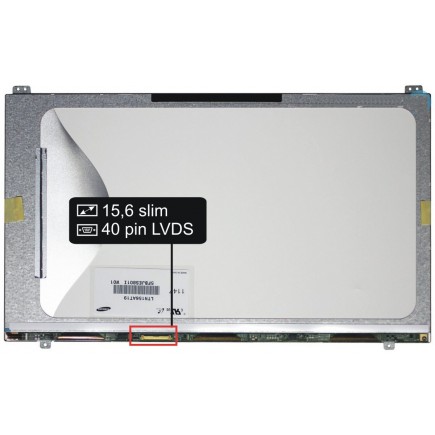 Kijelző a Samsung NP300V5A-S0CAE 15,6" HD LED Slim Mini 40 pin laptop részére - Fényes