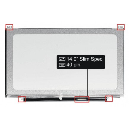 Kijelző a ASUS U47A-RS51 14" HD LED SlimTB 40 pin laptop részére - Fényes