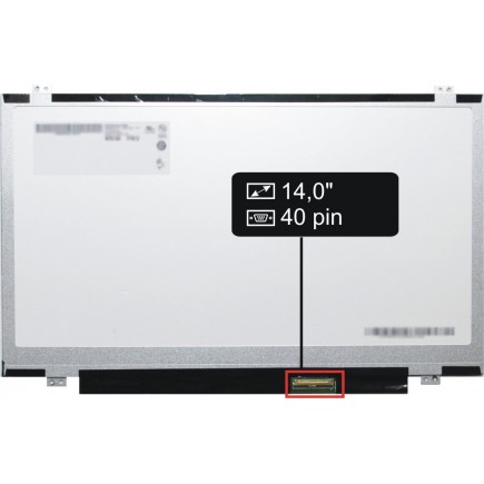 Kijelző a Acer Travelmate TIMELINEX 8473T-2354G32MNKK 14,0“ 40pin HD LED SlimTB laptop részére - Fényes
