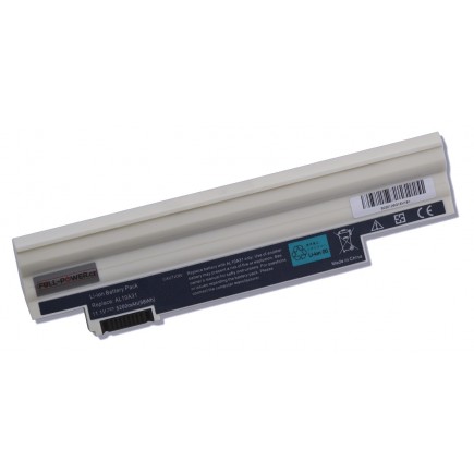 Acer ASPIRE ONE D257-1676 Laptop Akkumulátor 5200mah fehér