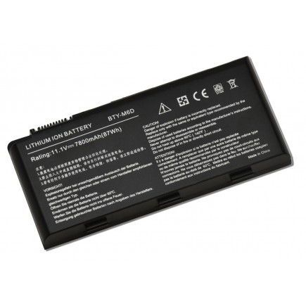 MSI GT780 Laptop Akkumulátor 7800mAh Li-ion 11,1V