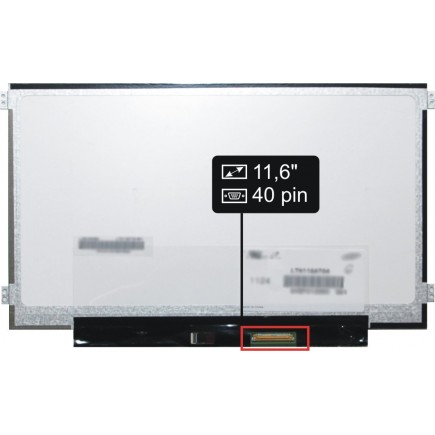 Kijelző a IBM Lenovo ThinkPad 11E 20D90005US 11,6“ 40pin HD LED Slim laptop részére - Matt
