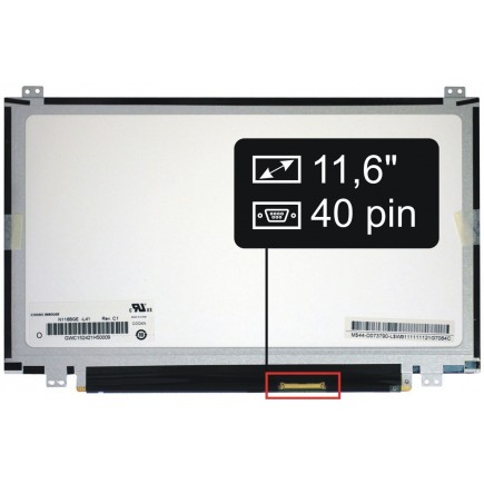 Kijelző a Acer Aspire One 722-0879 11,6“ 40pin HD LED Slim laptop részére - Matt 