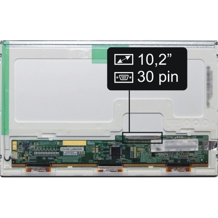Kijelző a CLAA102NA01CW Kompatibilní 10,2“ 30pin WSVGA LED laptop részére - Matt