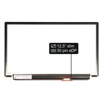 Kijelző a IBM Lenovo ThinkPad X250 20CM0020 12,5“ 30pin eDP HD LED Slim laptop részére - Matt