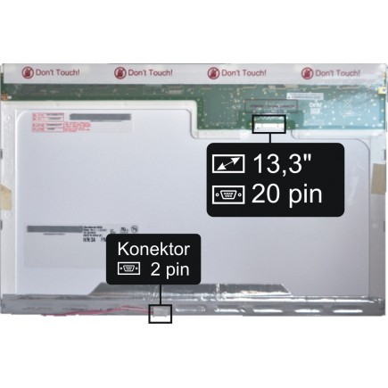Kijelző a Gateway UC7309C 13,3“ 20pin WXGA CCFL laptop részére - Matt