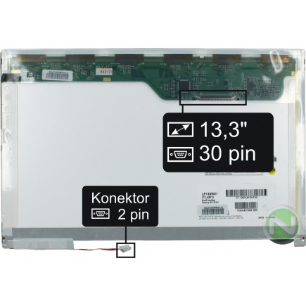 Kijelző a Gateway UC7309C 13,3“ 30pin WXGA CCFL laptop részére - Matt