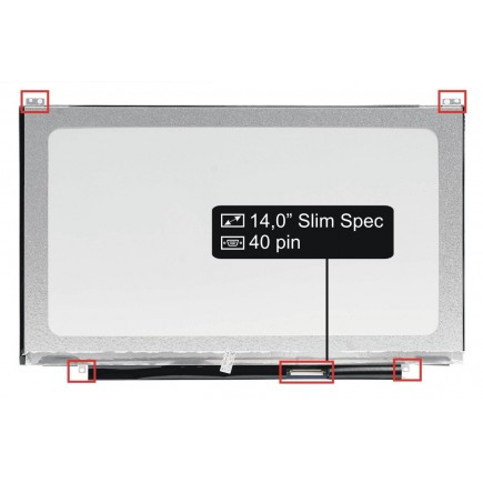 Kijelző a ASUS U47A-RHI7N15 14" HD SlimTB LED 40 pin laptop részére - Matt