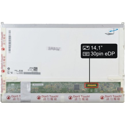 Kijelző a Samsung LTN141BT10-005 14,1" LED 30pin eDP laptop részére - Fényes