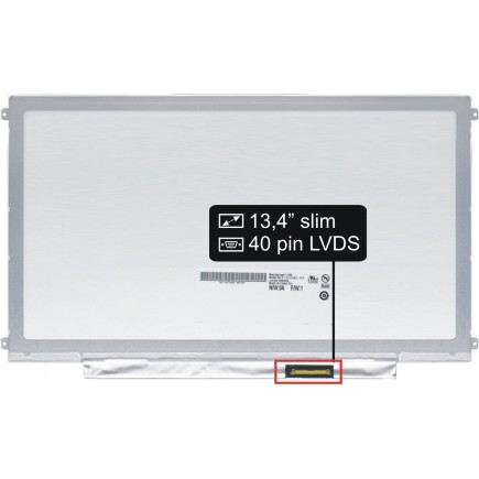 Kijelző a MSI 9S7-135612-001 13,4“ 40pin HD LED Slim laptop részére - Matt