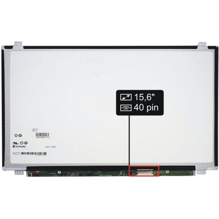 Kijelző a HP Compaq COMPAQ 15-H050NG 15,6" HD LED SlimTB 40 pin laptop részére - Fényes