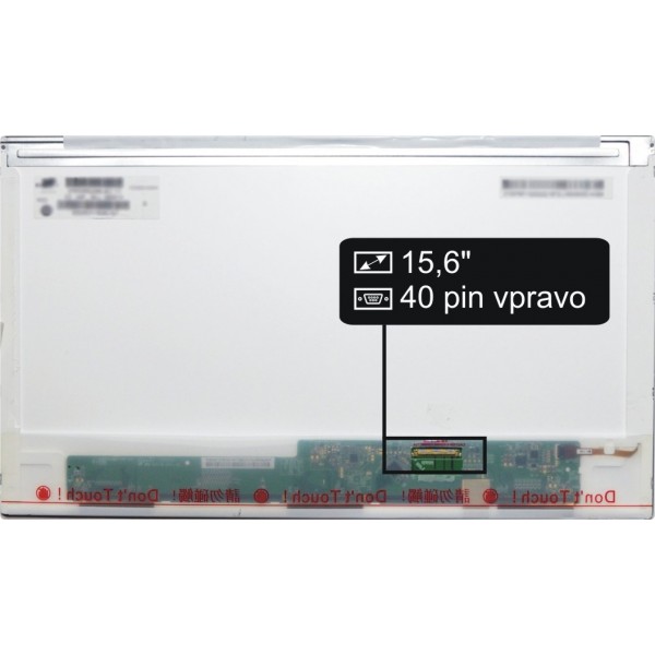 Kijelző a HP Compaq PAVILION DV6-2136EL 15,6" HD LED 40 pin a jobb oldalon laptop részére - Matt