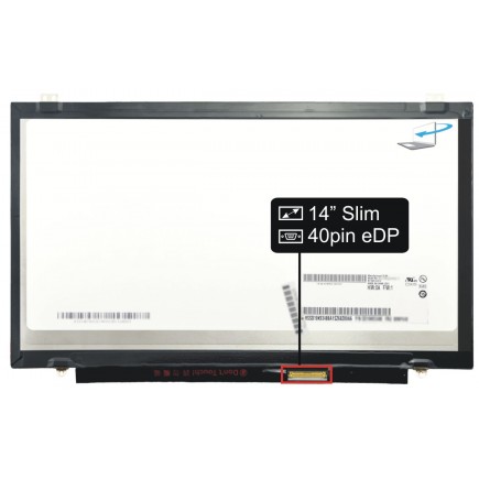 Kijelző a Lenovo ThinkPad X1 CARBON 20A7002D 14" QHD LED SlimTB IPS 40 pin eDP laptop részére - Fényes