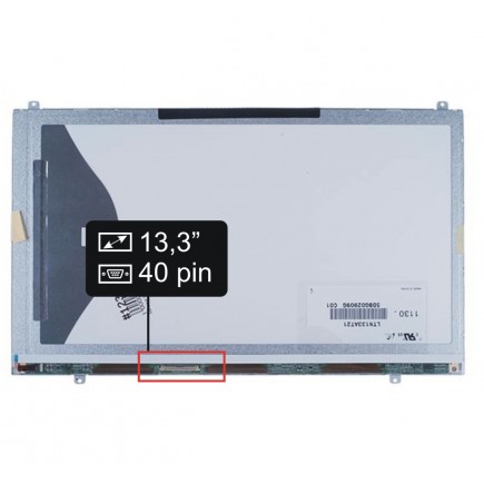Kijelző a Samsung NP-QX310-S01ES 13,3“ HD LED Slim 40 pin laptop részére - Fényes