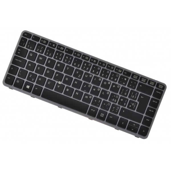 HP kompatibilní 736933-001 billentyűzet a laptopra CZ/SK Ezüst, háttérvilágítás
