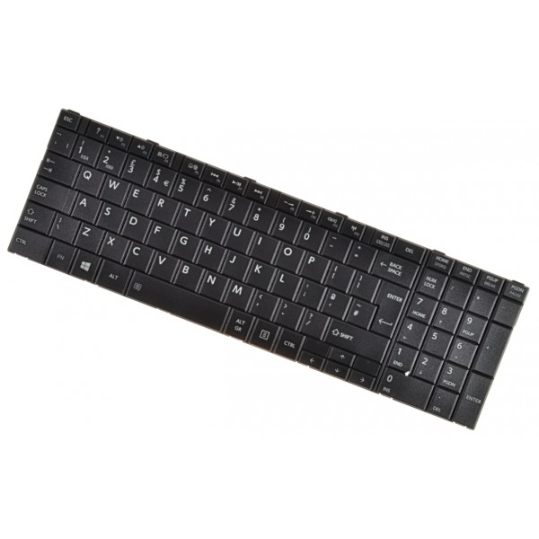 Toshiba Satellite C855-12T billentyűzet a laptopra UK Fekete