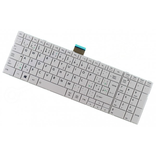 Toshiba Satellite c855-s5233 billentyűzet a laptopra kerettel  CZ/SK fehér