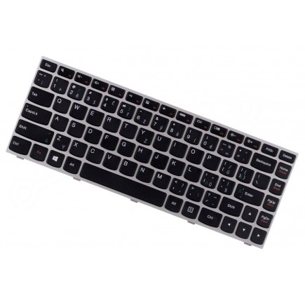 Lenovo Flex 2 14 billentyűzet a laptopra CZ/SK Fekete, ezüst keret,háttérvilágítás