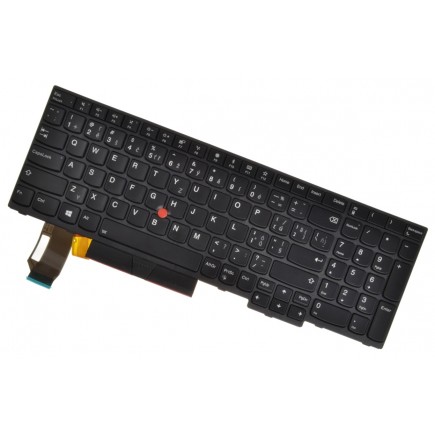 Lenovo ThinkPad L580 billentyűzet a laptopra CZ/SK Fekete, Háttérvilágítású, Trackpoint
