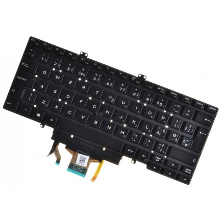 Dell Latitude 5400 billentyűzet a laptopra cseh keret nélkül, Trackpoint, Háttérvilágítású CZ/SK