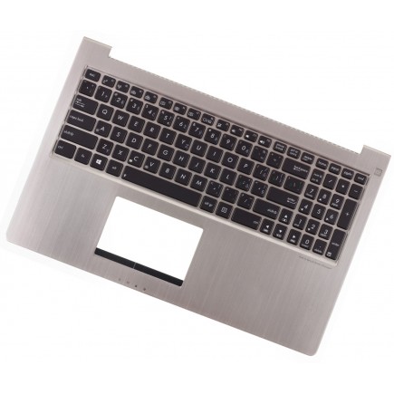 Asus ZenBook UX51VZ billentyűzet a laptopra Ezüst keret CZ/SK, Palmprest