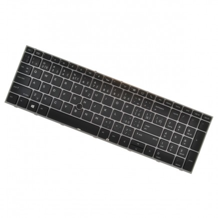 HP ZBook 15 G6 billentyűzet a laptopra CZ/SK, Szürke kerettel, háttérvilágítás