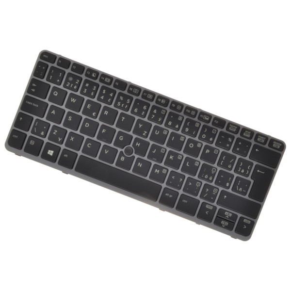 HP kompatibilní 776452-001 billentyűzet a laptopra CZ/SK Ezüst váz, háttérvilágítással, Trackpoint