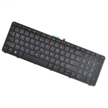 HP kompatibilní 733688-031 billentyűzet a laptopra CZ/SK Fekete, Háttérvilágítású, Trackpoint