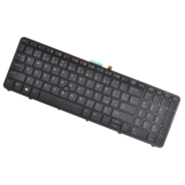 HP kompatibilní 733688-031 billentyűzet a laptopra CZ/SK Fekete, Háttérvilágítású, Trackpoint