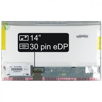 Kijelző a HP Elitebook 8440W 14,0“ 30pin eDP HD+ LED laptop részére - Fényes 