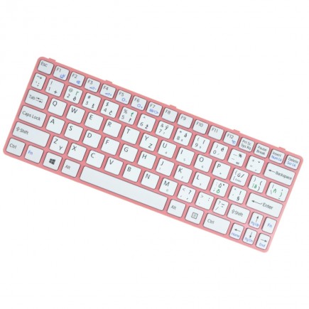 Sony Vaio sve1111m1eb billentyűzet a laptopra kerettel, rózsaszín CZ/SK