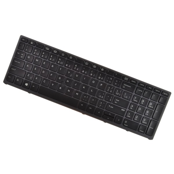 HP kompatibilní 848311-031 billentyűzet a laptopra CZ/SK Fekete, Háttérvilágítású, Trackpoint