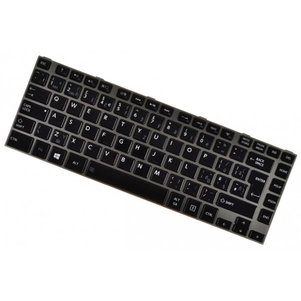 Toshiba Satellite P845T billentyűzet a laptopra CZ/SK Ezüst váz, háttérvilágítással