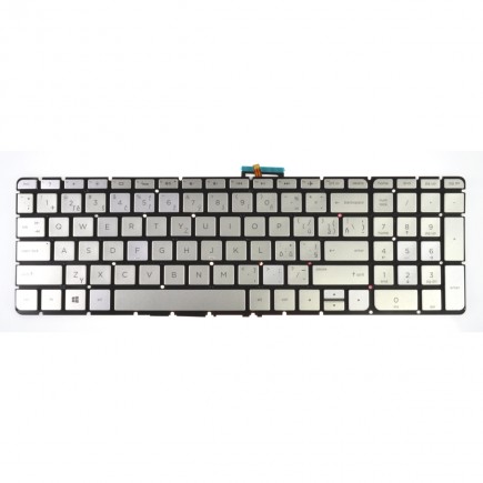 HP Pavilion 15-BC billentyűzet a laptopra CZ/SK Ezüst, keret nélkül, háttérvilágítás