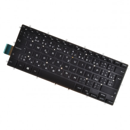 Dell Inspiron 15 (7570) billentyűzet a laptopra cseh keret nélkül, háttérvilágítás