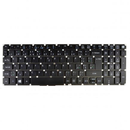 Acer Aspire A515-41G billentyűzet a laptopra cseh keret nélkül, fekete, keret nélkül, nincs háttérvilágítás