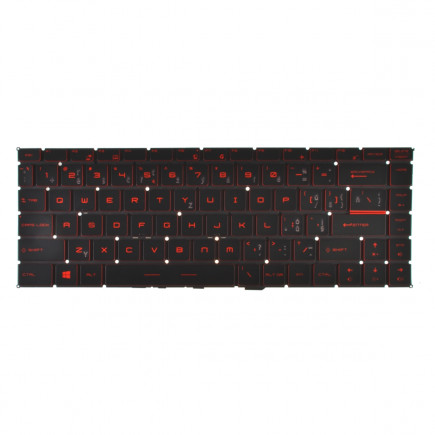 MSI MS-16R4 billentyűzet a laptopra, keret nélkül, fekete CZ/SK, háttérvilágítással