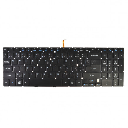 Acer Aspire V15 Nitro VN7-591 billentyűzet a laptopra, keret nélkül, fekete CZ/SK, háttérvilágítással