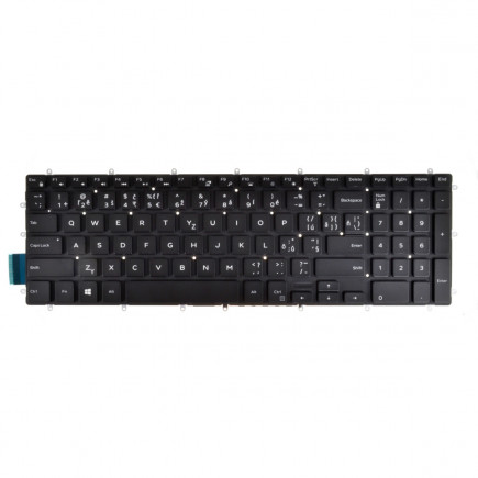 Dell Inspiron 17 5000 (5767) billentyűzet a laptopra CZ/SK Fekete, háttérvilágítás