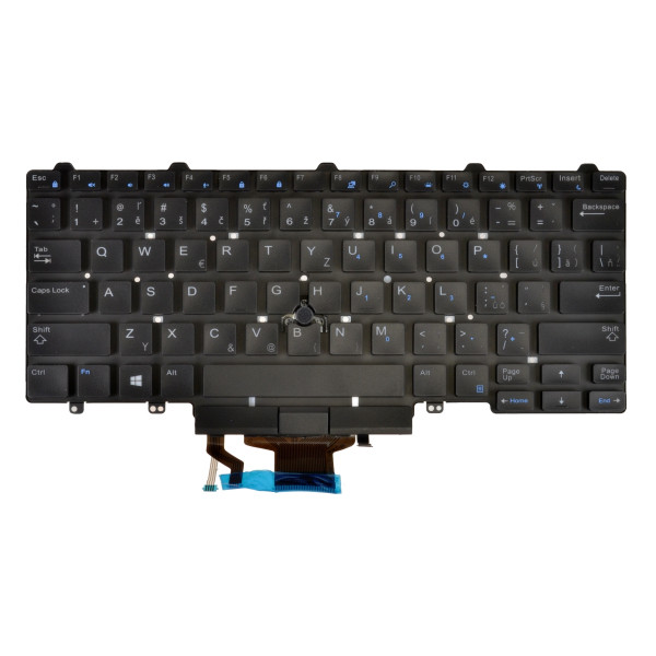 Kompatibilní 0V36YD billentyűzet a laptopra cseh keret nélkül, Trackpoint, Háttérvilágítású CZ/SK