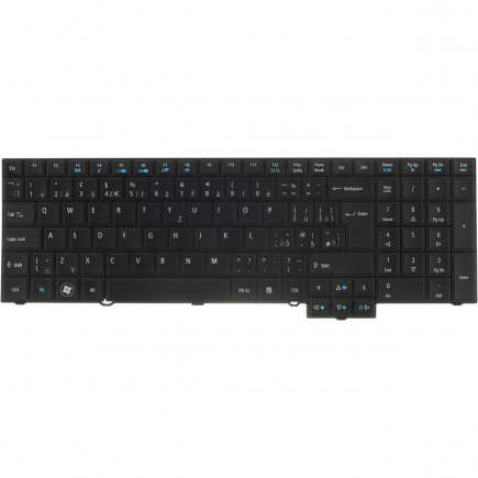 Acer Aspire 8573G TimeLineX billentyűzet a laptopra CZ/SK Fekete, Háttérvilágítás nélkül