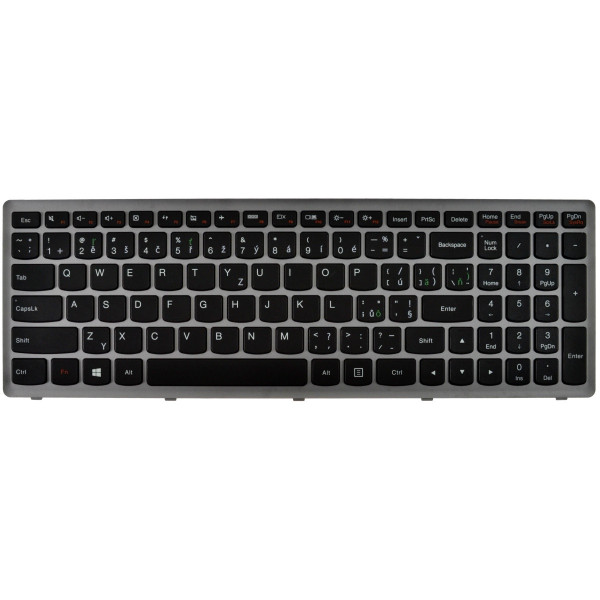 Kompatibilní 25211110 billentyűzet a laptopra CZ/SK Ezüst, Háttérvilágítás nélkül