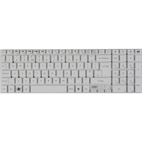 Packard Bell EasyNote LS13SB billentyűzet a laptopra cseh keret nélkül, fehér
