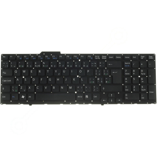 Sony Vaio PCG-81213M billentyűzet a laptopra cseh keret nélkül, fekete 