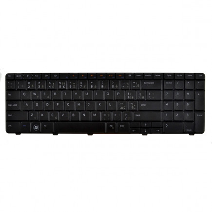 Dell Inspiron 17R N7010 billentyűzet a laptopra CZ/SK Fekete, Háttérvilágítás nélkül