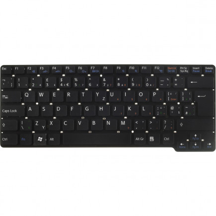 Sony Vaio PCG-61113T billentyűzet a laptopra cseh keret nélkül, fekete