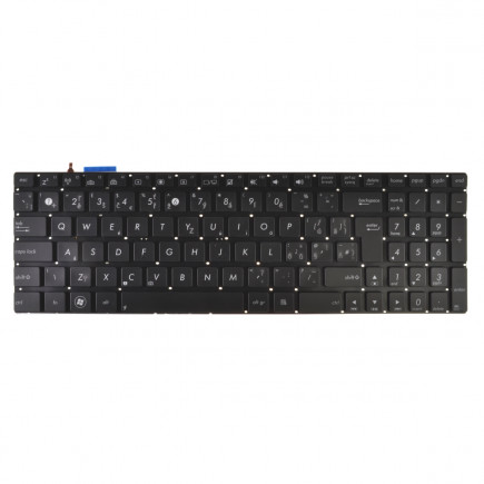 Asus N750JV-1A billentyűzet a laptopra, keret nélkül, fekete CZ/SK, háttérvilágítással