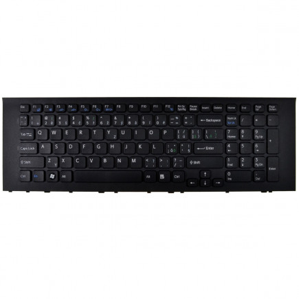 Sony Vaio PCG-91211M billentyűzet a laptopra CZ/SK Fekete, Háttérvilágítás nélkül
