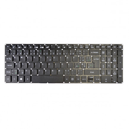 Acer Aspire A315-53 billentyűzet a laptopra cseh keret nélkül, fekete