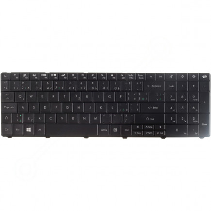 Acer eMachines E442 billentyűzet a laptopra cseh keret nélkül, fekete keret nélkül